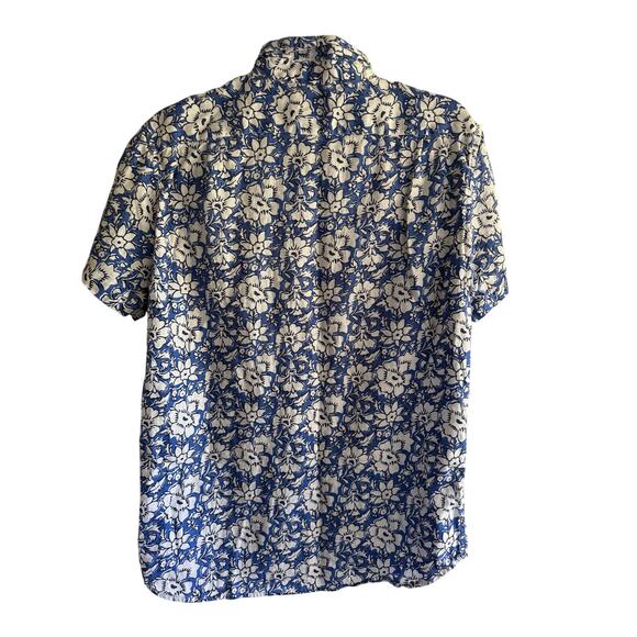 J.Crew Men’s Blue Floral Linen - Picture 6 of 7